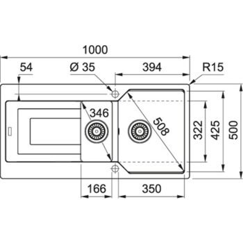 Franke Urban Ubg 651-100 Bıanco 1.5 Gözlü Granit Mutfak Evyesi - Görsel 2