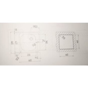 Teka E 50 1B 46,5X46,5 Tezgah Üstü Mutfak Eviyesi - Görsel 2
