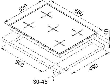 Franke Smart Lınear Square Fhns 705 4g Beyaz Ankastre Ocak