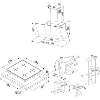 Franke Fpj 615 V Bk/ss Davlumbaz Fhns 604 4g Bk C Ocak Fsl 86 H Bk Fırın Ankastre Set - Görsel 2