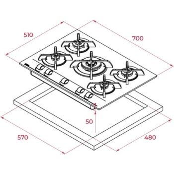 Teka Gbc 75030 Kbc Bk (E4) Siyah Cam Ankastre Ocak - Görsel 5