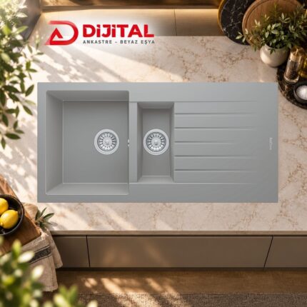 Real Stone P005 Troya 100 Granit Evye Gri 100x50 Cm Tezgah Üstü