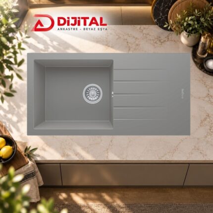 Real P011 Assos 86 XL Granit Evye Gri 86x43.5 Cm Tezgah Üstü