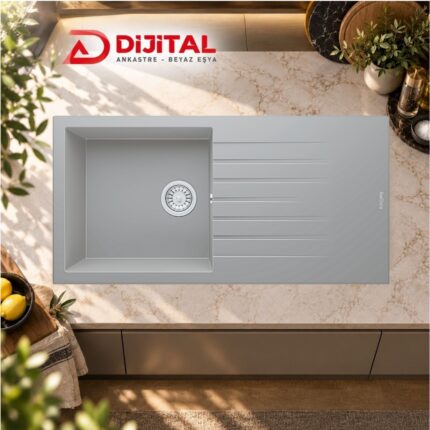 Real Stone P015 Laodikya 100 XL Granit Evye Gri 100x50 Cm Tezgah Üstü
