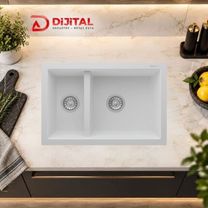 Real P018 Bergama Granit Evye Beyaz 70X46 Cm Tezgah Üstü-Altı