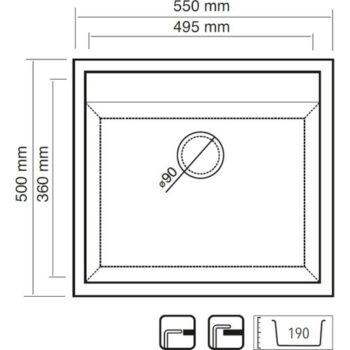 Real Stone K004 Olympos Granit Evye Gri 56 x 53 Cm Tezgah Üstü - Görsel 3