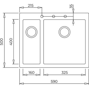 Teka Forsquare 2B 590 TG Gri Granit Mutfak Eviyesi - Görsel 3