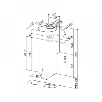 Franke Davlumbaz Isola Gloss Plus Ev8+ Bk A37 - Görsel 2