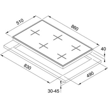 Franke FHNL 905 4G TC XSC Inox Ankastre Ocak - Görsel 2