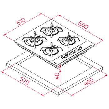 Teka Gbc 64002 Kbc Bk (E4) 60 Cm Siyah Gazlı Ocak - Görsel 4