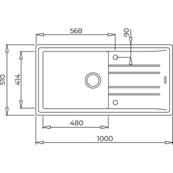 Teka Stone 60 L-Tg Karbon Siyah Granit Mutfak Evyesi - Görsel 3