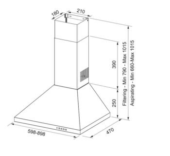 Davlumbaz Lınfa Fdl 9165 Xs Inox - Görsel 2