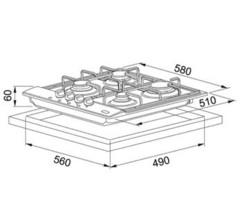 Franke FHNL 604 4g Xs E Inox Ankastre Ocak - Görsel 2