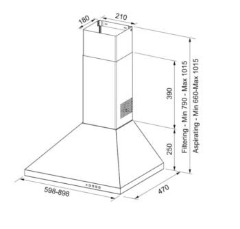 Franke Linfa Fdl 6165 Xs Inox  Davlumbaz - Görsel 2