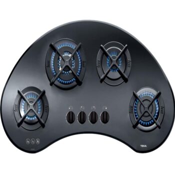 Teka Vr 90 4g Aı Al Tr Kristal Cam Gazlı Ocak Siyah