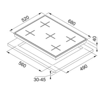 Franke Smart Linear Square FHNS 705 4G TC BK C Siyah Ankastre Ocak - Görsel 2