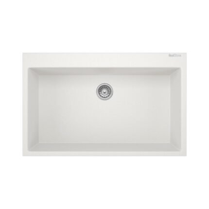 Real Stone K003 Dıdyma 58 Granit Eviye Beyaz 76.5 X 50 Cm Tezgah Üstü