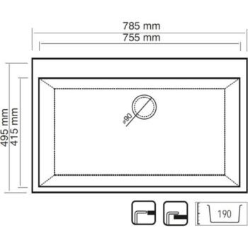 Real Stone K003 Dıdyma 58 Granit Eviye Beyaz 76.5 X 50 Cm Tezgah Üstü - Görsel 2