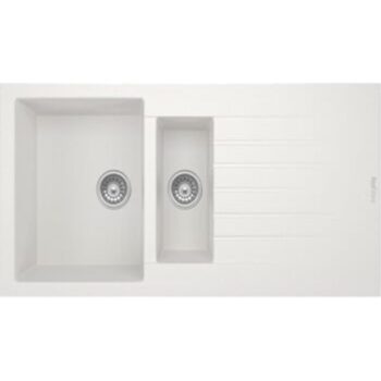 Real Stone Troya 100 Granit Eviye P005 Beyaz Tezgah Üstü 100x50 Cm