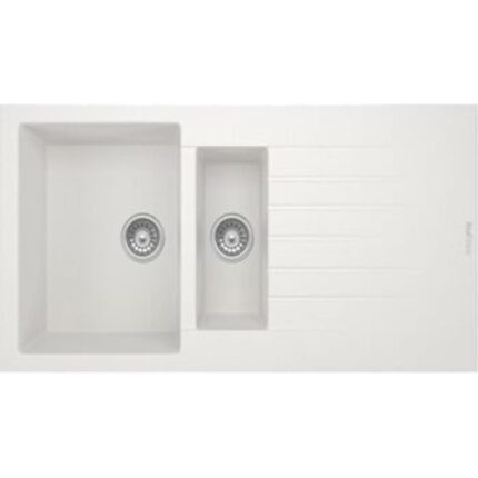 Real Stone Troya 100 Granit Eviye P005 Beyaz Tezgah Üstü 100x50 Cm