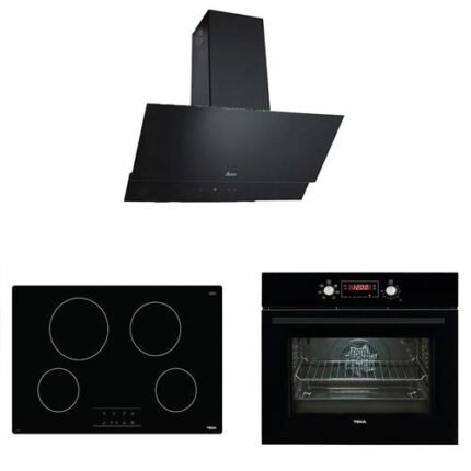 Teka Siyah Ankastre Set ( ATV 90 Davlumbaz + TB 770 Siyah Elektrikli Ocak + Hak 627 BK Siyah Fırın)