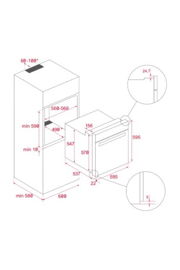 Teka HLB 8400 BK HydroClean PRO Multifonksiyonel Siyah Fırın - Görsel 3