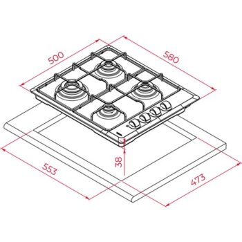 Teka Hlx 640 Kb Inox Ankastre Ocak - Görsel 8