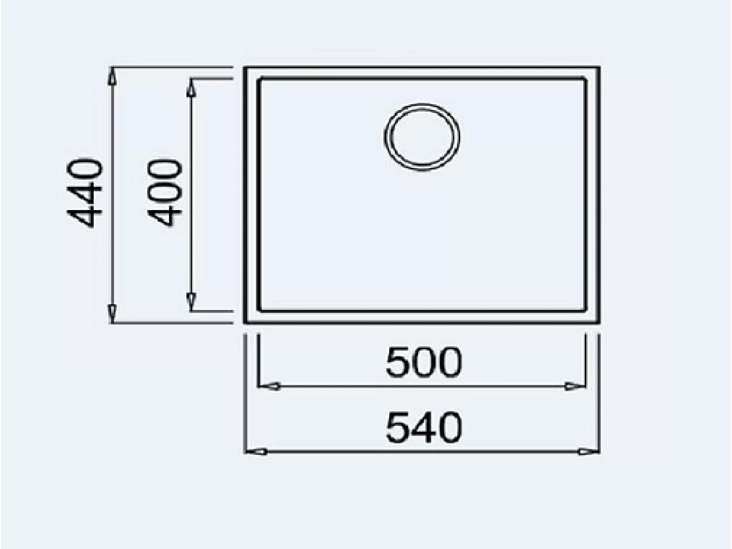 Black Stone Petra 50×40 Antrasit Gri Granit Eviye