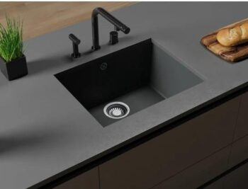 Black Stone Petra 50x40 Antrasit Gri Granit Eviye - Görsel 2