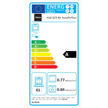 Teka HAK 629 BK AUTOPERFECT Turbo Buhar Destekli Siyah Ankastre Fırın - Görsel 3
