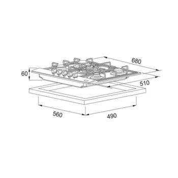Franke Smart Linear Fhnl 705 4g Tc Xs E Inox Ankastre Ocak - Görsel 4