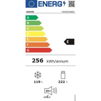 Hoover HOCE3T618ES E ENERJİ 341 LT Gümüş Buzdolabı - Görsel 5