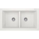 Real Stone P019 Nemrut Granit Mutfak Eviyesi Beyaz Tezgah Altı - Üstü 97x52 Cm İki Gözlü