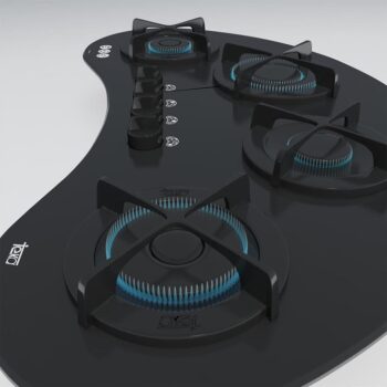 Teka Vr 90 4g Aı Al Tr Kristal Cam Gazlı Ocak Siyah - Görsel 3