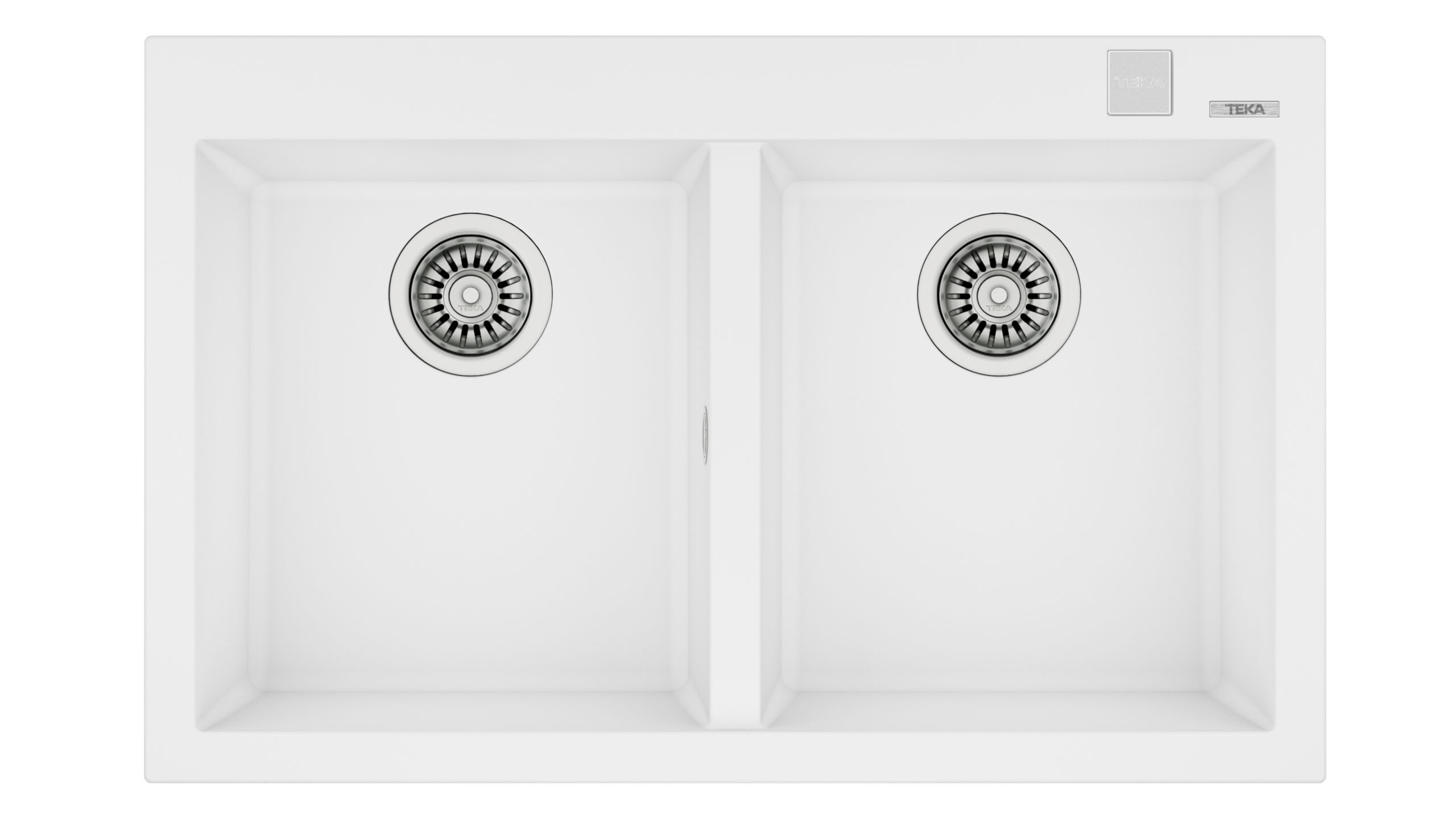 Teka Forsquare 790 TG Çift Hazneli Beyaz Tegranite Mutfak Eviyesi