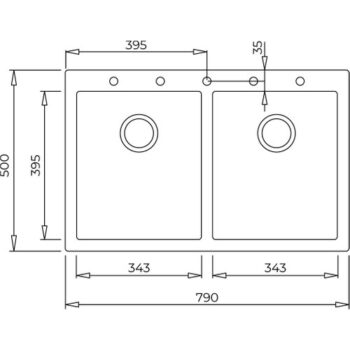 Teka Forsquare 790 TG Çift Hazneli Beyaz Tegranite Mutfak Eviyesi - Görsel 3
