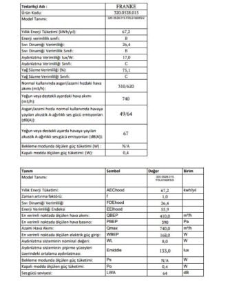 Franke Linfa Fdl 6165 Xs Inox  Davlumbaz - Görsel 4