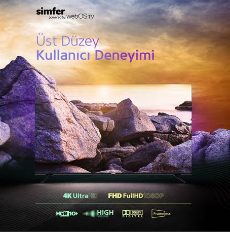 Simfer 50″ 50SFSW6M 127 Ekran Smart & Akıllı TV WebOS LED 4K UHD Televizyon