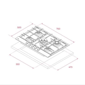 Teka GSC 75330 RBC AT 75cm Country 5 Gözlü Ankastre Ocak - Görsel 2