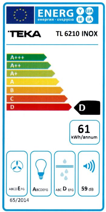 Teka Ankastre Set (TL 6210 Aspiratör+TBC 32010 BK 2 Gözlü Elektrikli Ocak) - Görsel 7