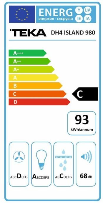 Teka Dh4 Isla 980 90CM Ada Tipi Davlumbaz - Görsel 3