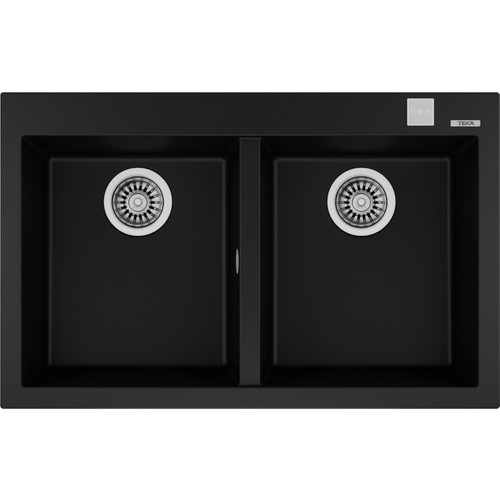Teka Forsquare 790 TG Çift Hazneli Siyah Tegranite Mutfak Eviyesi