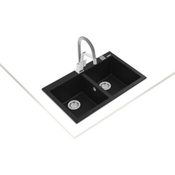 Teka ForSquare 790 TG Çift Hazneli Siyah Granit Mutfak Eviyesi - Görsel 2