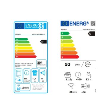 Hoover H3WPS4116TMB5 Çamaşır Makinesi - Ndph11a2tcbexs Kurutma Makinesi 11 kg - Görsel 5