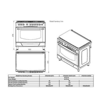 GL General Rustik Siyah Set 90 cm(Desire 90 Kuzine Fırın- GLD 039RS Davlumbaz) - Görsel 3