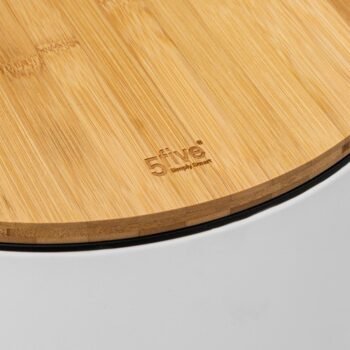 5five Simply Smart Bambu 30 Lt Metal Beyaz Çöp Kovası - Görsel 3