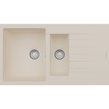 Real Stone P005 Troya 100 Krem Granit Mutfak Eviyesi 100x50 cm