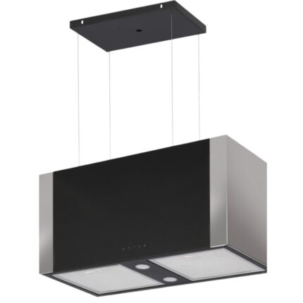 GL General GLD T60X Elegance 70 cm Ada Siyah Inox Davlumbaz