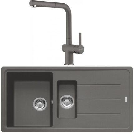 Franke Basis BFG 651 Stone Grey Granit Eviye-Active Plus Doccia 2.0 Batarya Seti