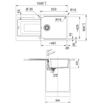 Franke Urban UBG 611-100 Bianco Granit Eviye-Active Plus Doccia 2.0 Batarya Seti - Görsel 5